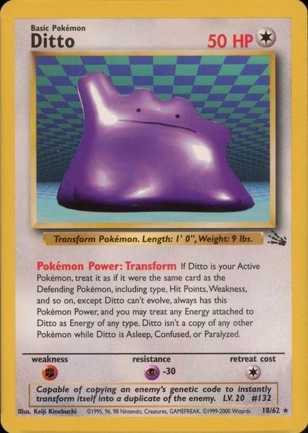 Fossil [1999-2000] Ditto [1999-2000] Pokémon card