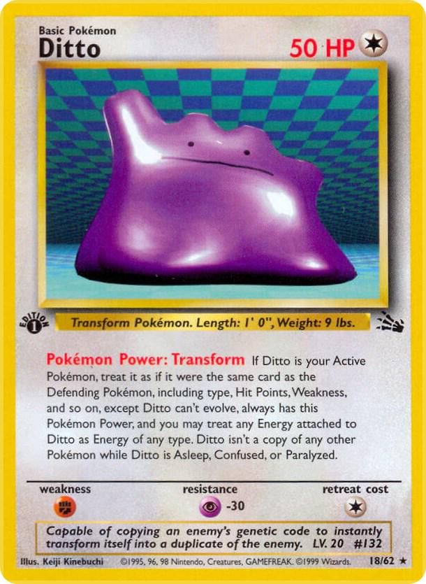Fossil [1st-Edition] Ditto [1st-Edition] Pokémon card
