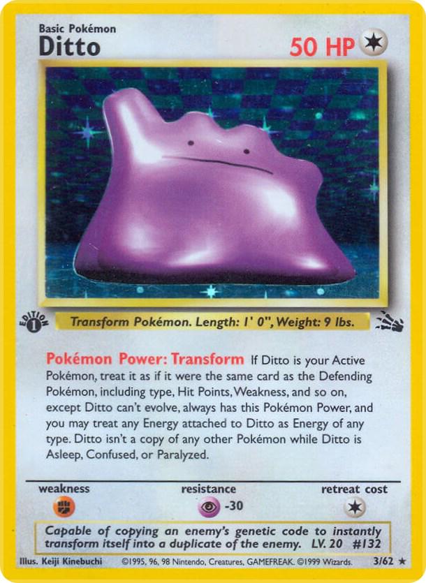Fossil [1st-Edition] Ditto [1st-Edition] Pokémon card
