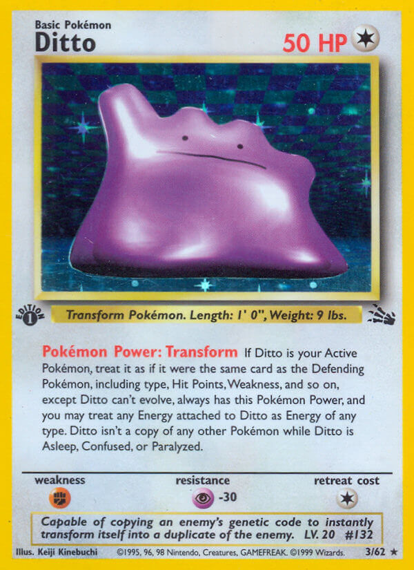Fossil Ditto Pokémon card