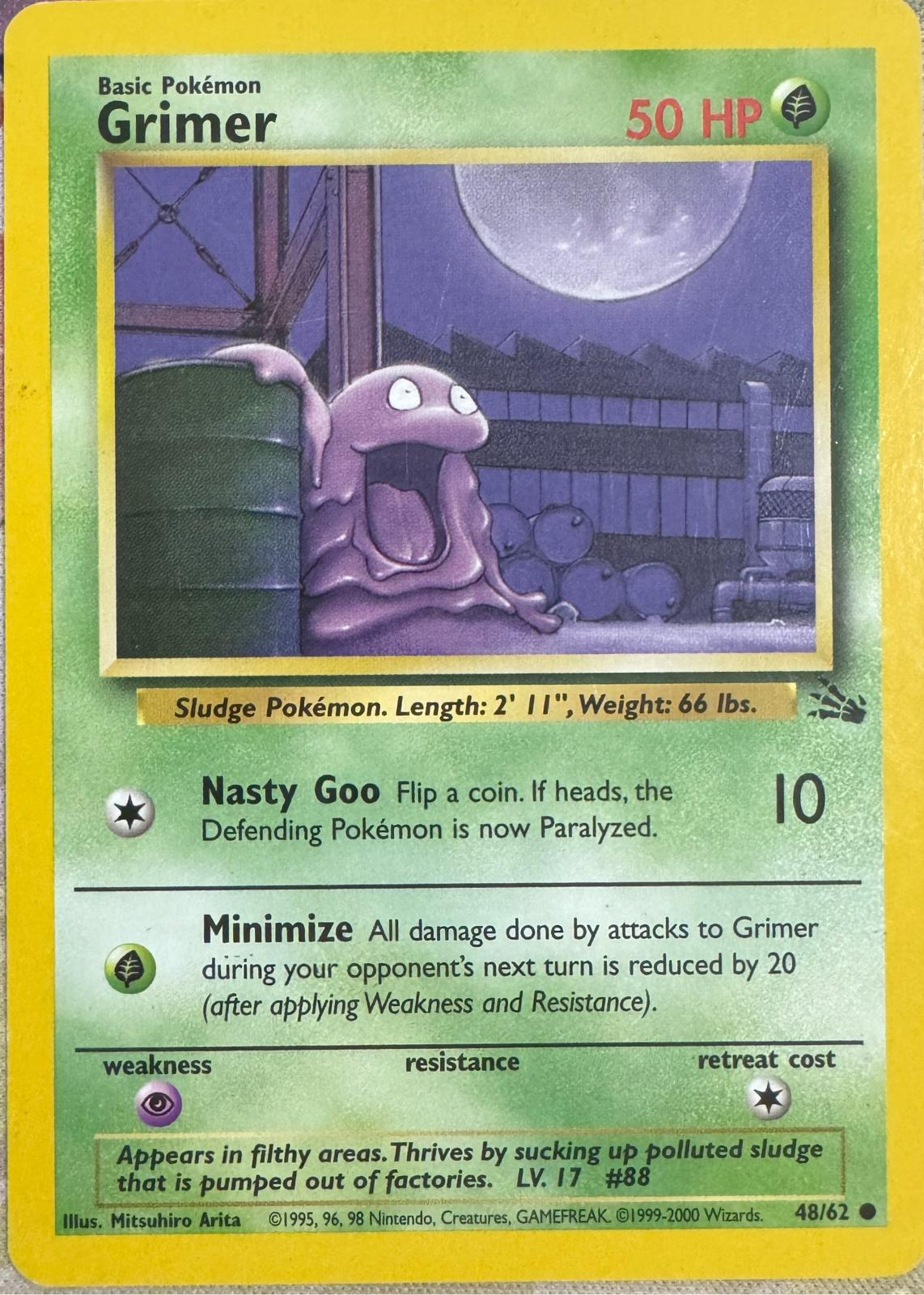 Fossil [1999-2000] Grimer [1999-2000] Pokémon card