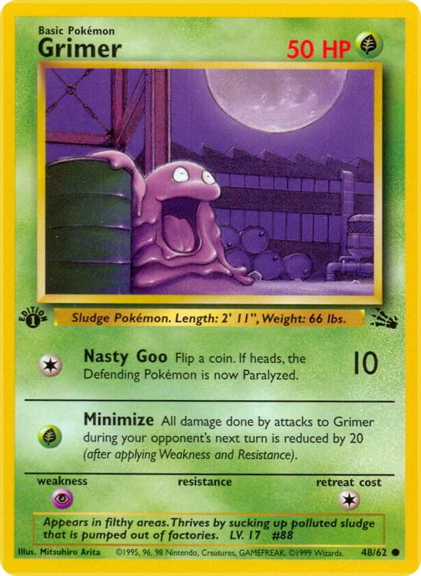 Fossil [1st-Edition] Grimer [1st-Edition] Pokémon card