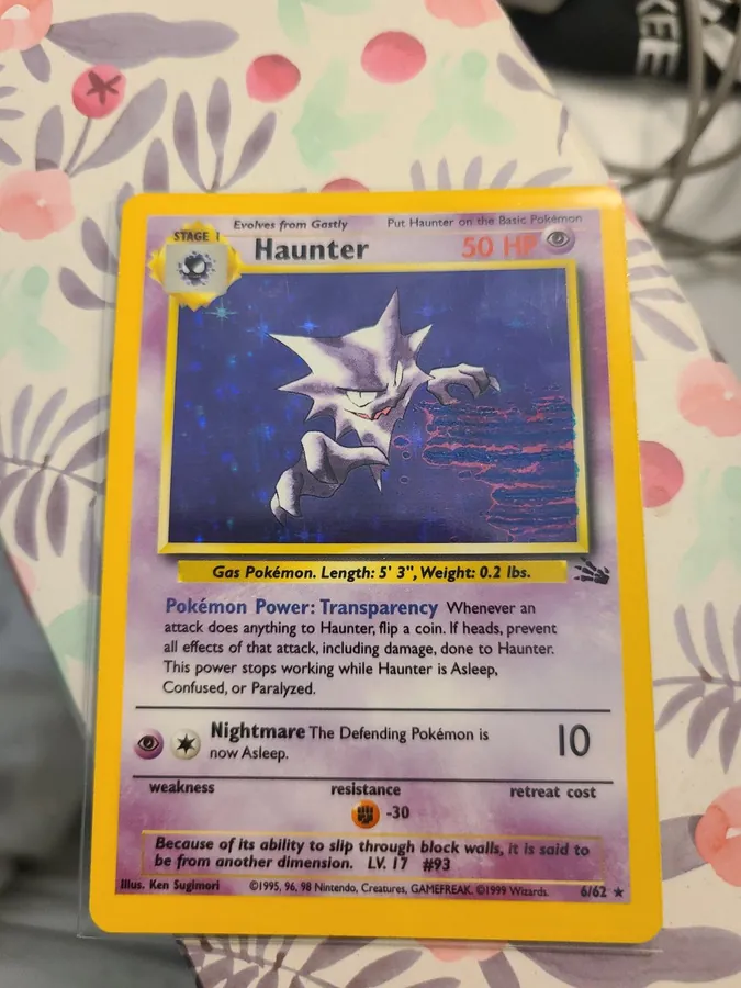 Fossil Haunter [Holo-Blue-Stain-Error] Pokémon card