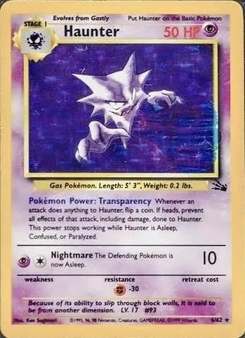 Fossil Haunter [Stain-Error] Pokémon card