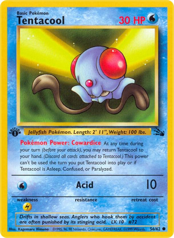 Fossil [1st-Edition] Tentacool [1st-Edition] Pokémon card