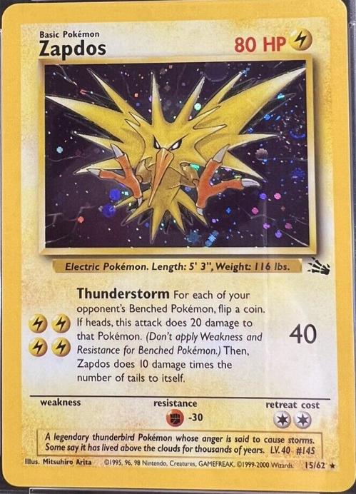 Fossil Zapdos [Cosmos-Holo] Pokémon card