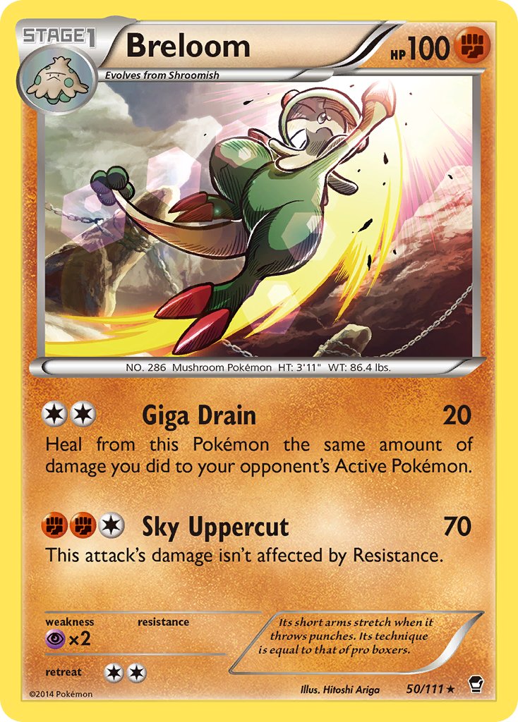 Furious Fists Breloom Pokémon card