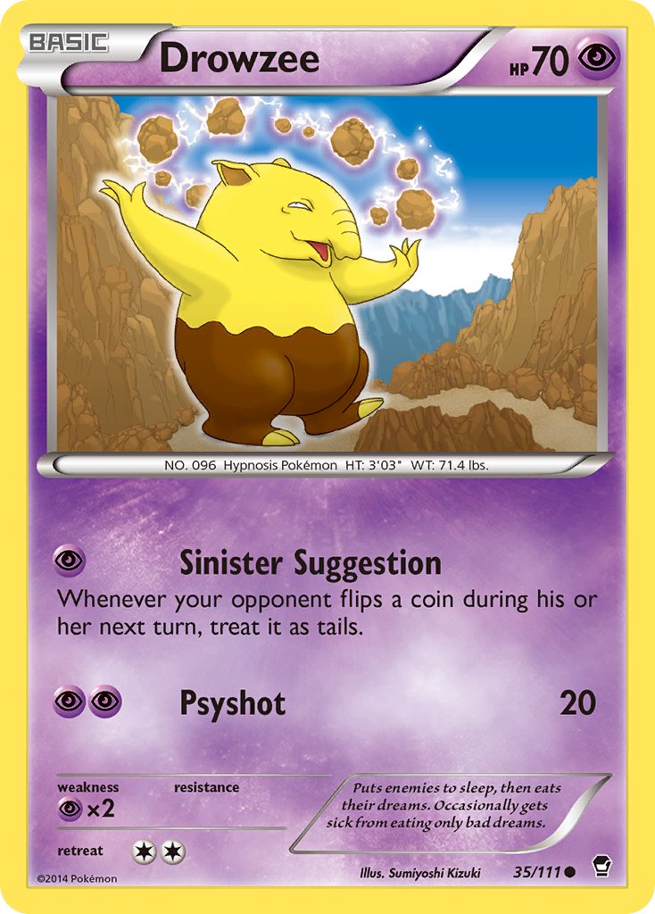 Furious Fists Drowzee Pokémon card