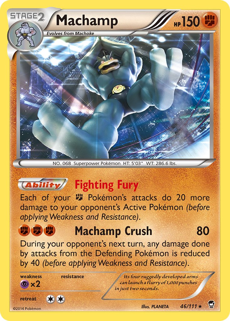 Furious Fists Machamp Pokémon card