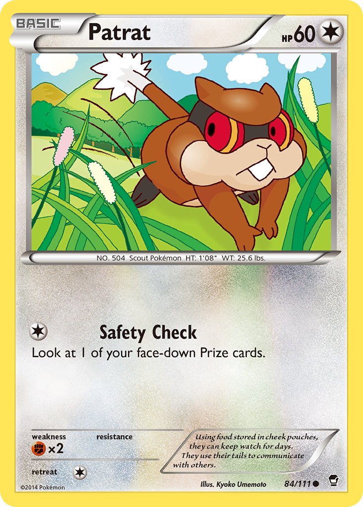 Furious Fists Patrat Pokémon card