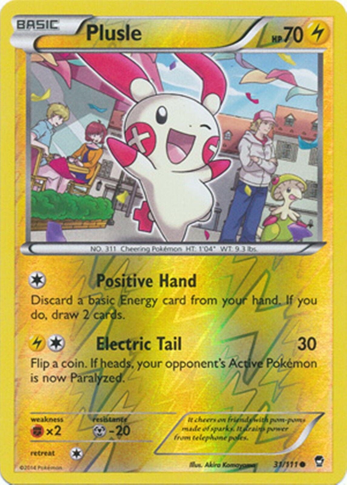 Furious Fists Plusle [Reverse Holo] Pokémon card