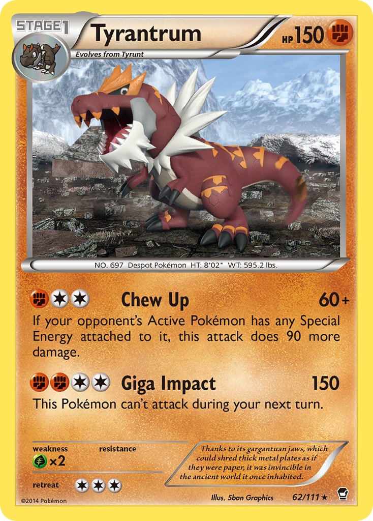 Furious Fists Tyrantrum Pokémon card