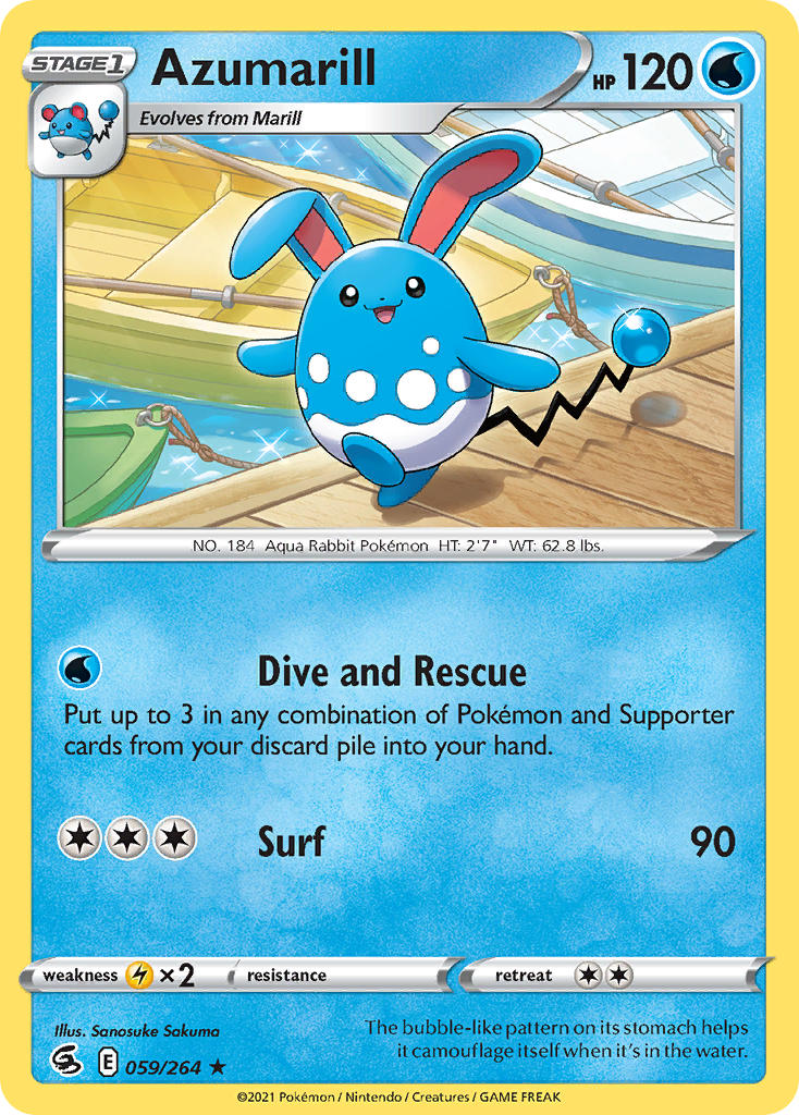 Fusion Strike Azumarill Pokémon card