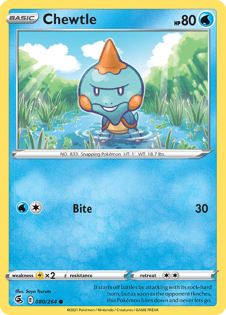 Fusion Strike Chewtle Pokémon card