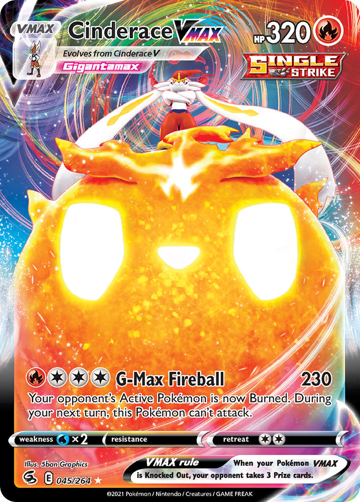 Fusion Strike Cinderace VMAX Pokémon card