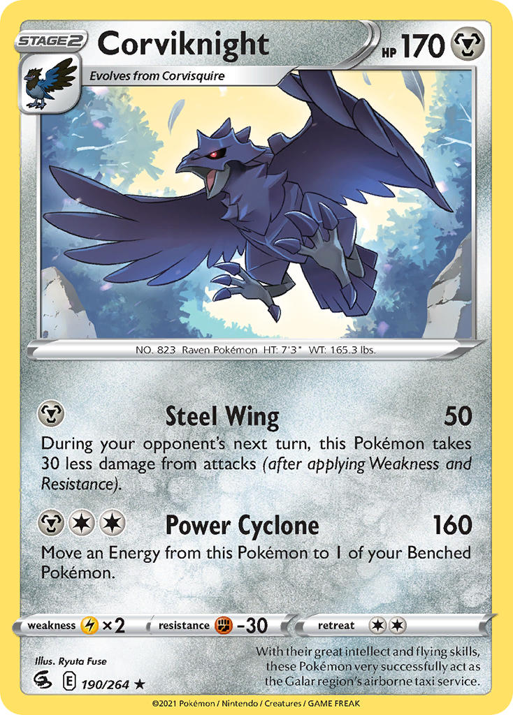 Fusion Strike Corviknight Pokémon card