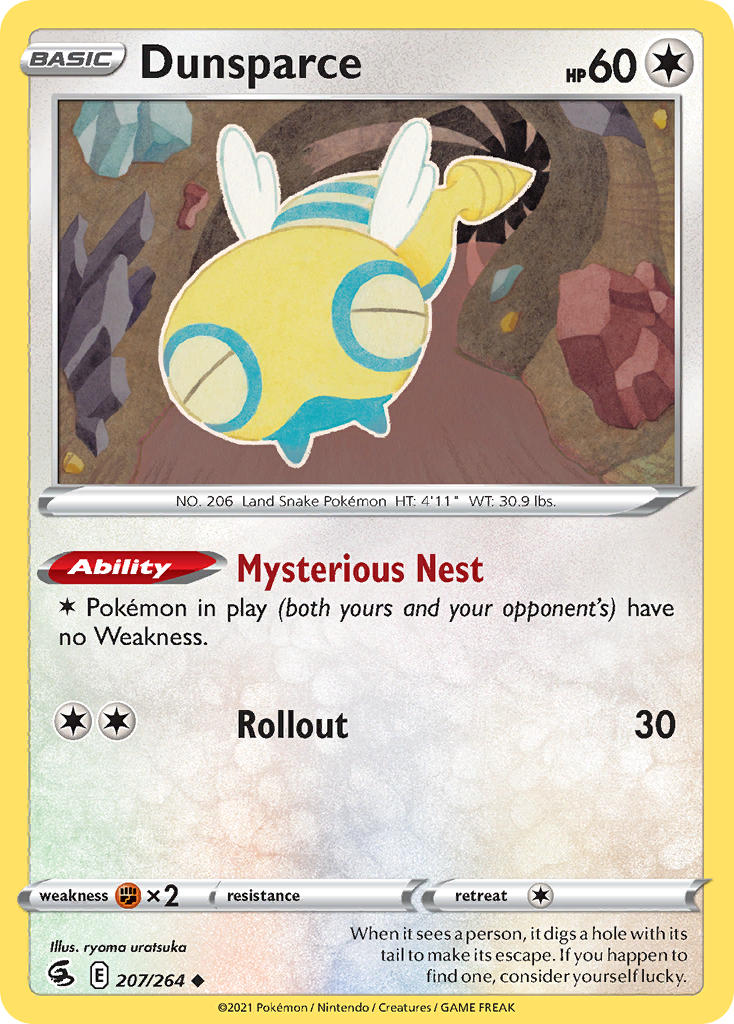 Fusion Strike Dunsparce Pokémon card