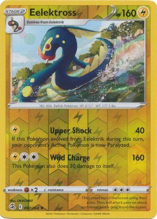 Fusion Strike Eelektross [Reverse Holo] Pokémon card
