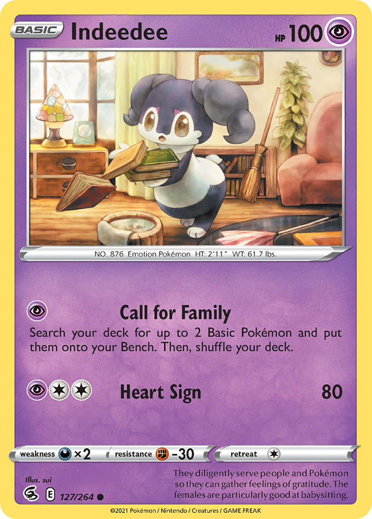 Fusion Strike Indeedee Pokémon card