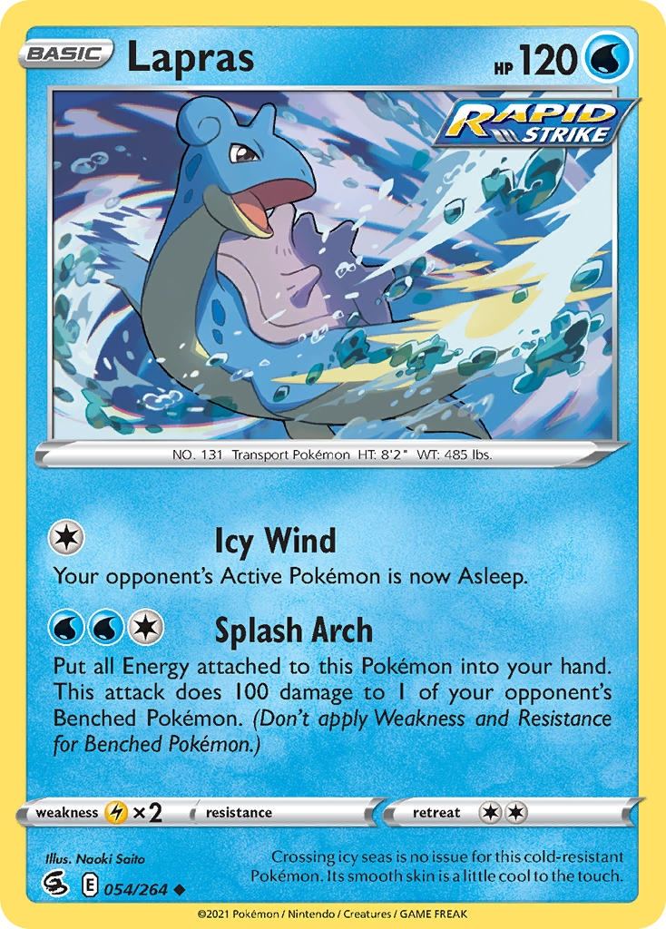 Fusion Strike Lapras Pokémon card