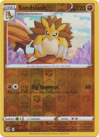 Fusion Strike Sandslash [Reverse Holo] Pokémon card