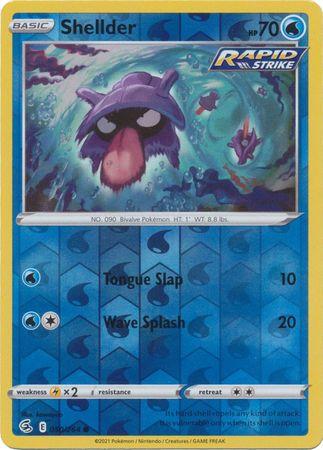 Fusion Strike Shellder [Reverse Holo] Pokémon card