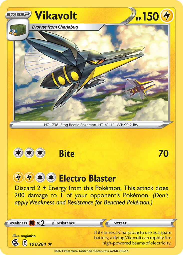 Fusion Strike Vikavolt Pokémon card