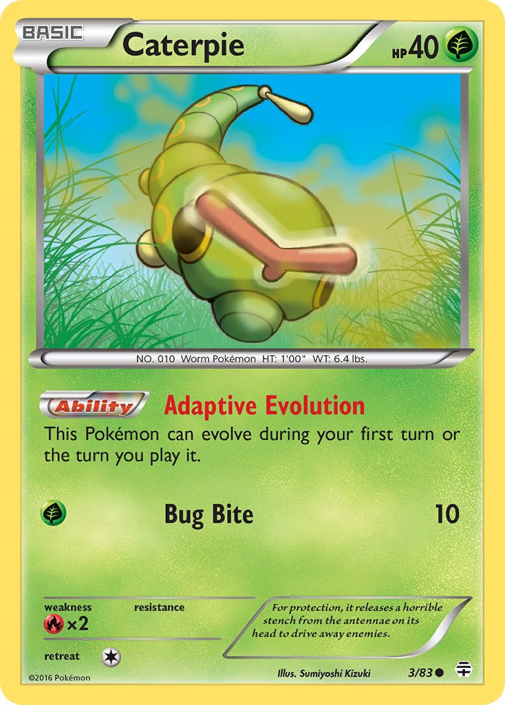Generations Caterpie Pokémon card