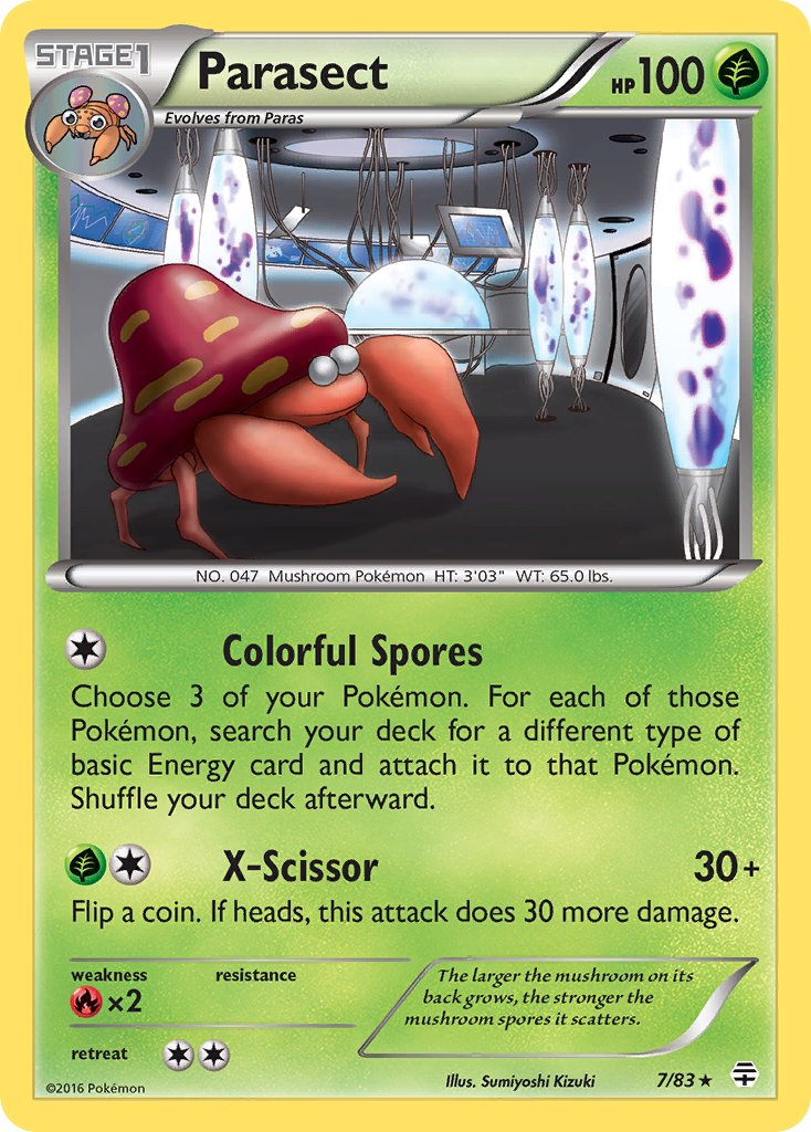 Generations Parasect Pokémon card
