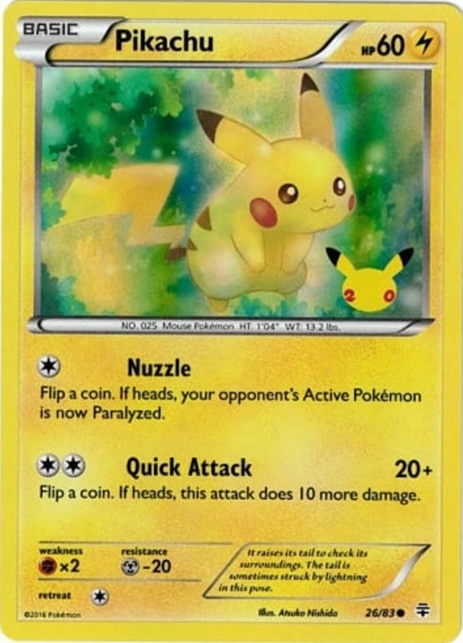 Generations Pikachu [Stamped] Pokémon card