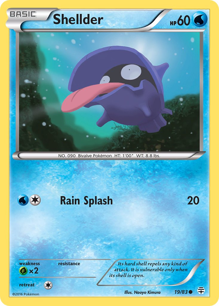 Generations Shellder Pokémon card