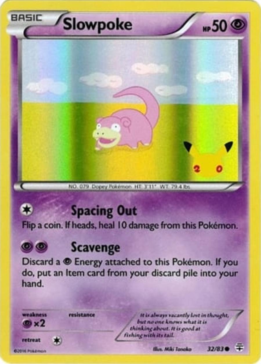 Generations Slowpoke [20th-Anniversary] Pokémon card