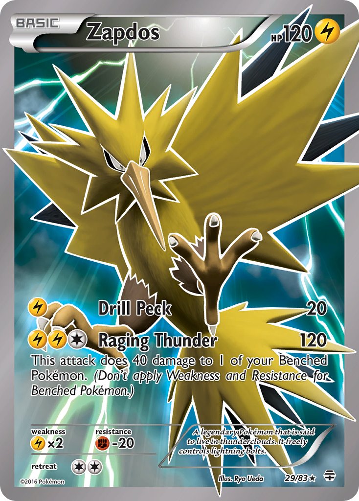 Generations Zapdos Pokémon card