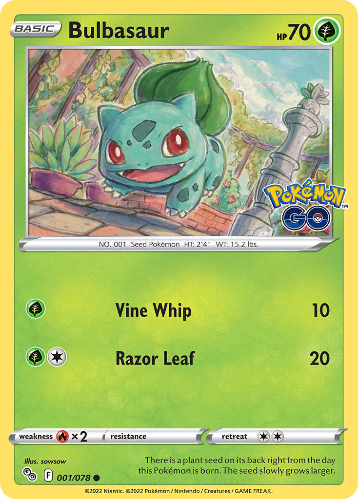 Go Bulbasaur Pokémon card