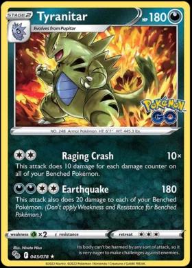 Go Tyranitar [Holo] Pokémon card