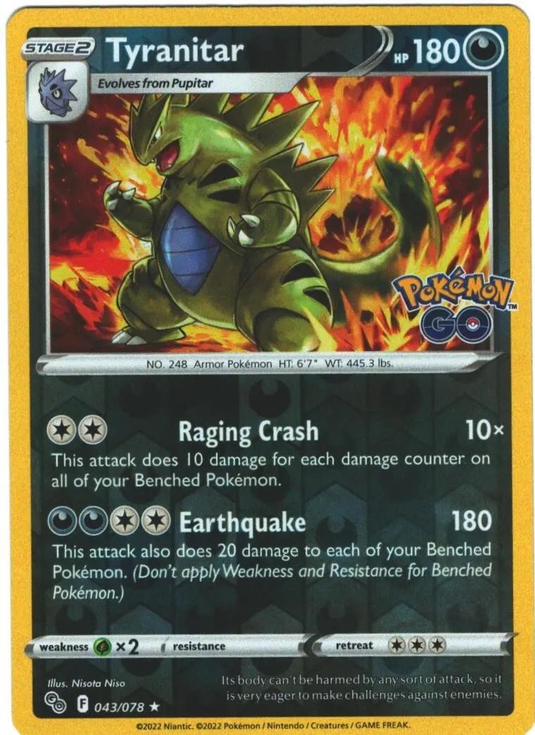 Go Tyranitar [Reverse Holo] Pokémon card