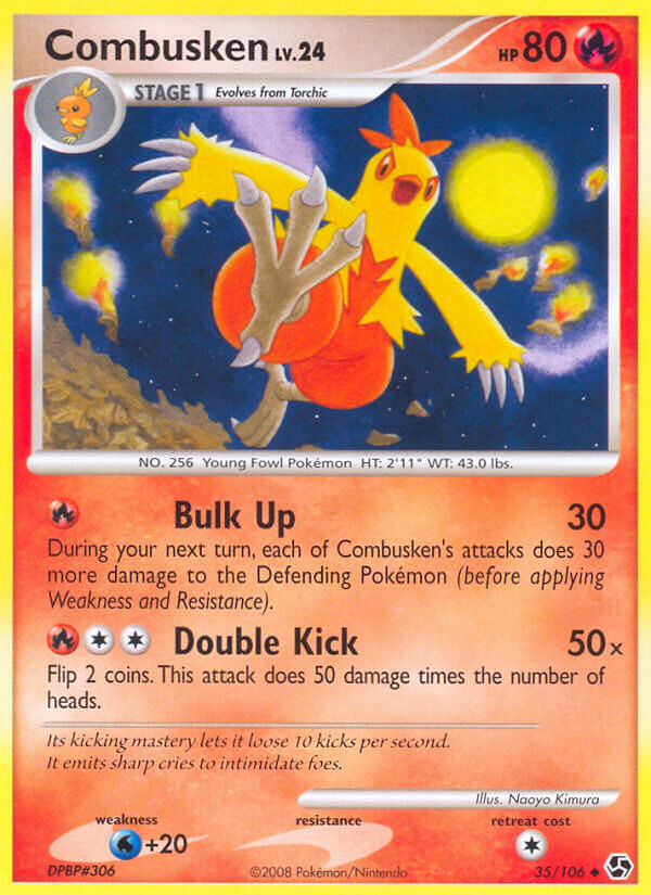 Great Encounters Combusken Pokémon card