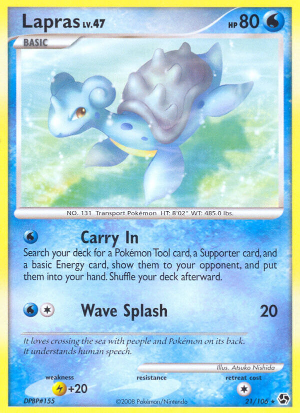 Great Encounters Lapras Pokémon card
