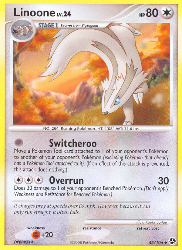 Great Encounters Linoone Pokémon card