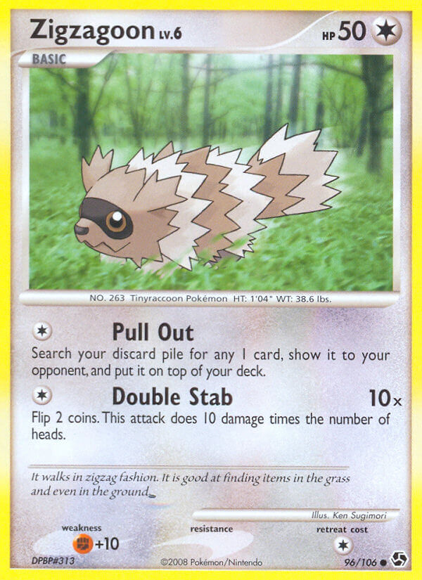 Great Encounters Zigzagoon Pokémon card