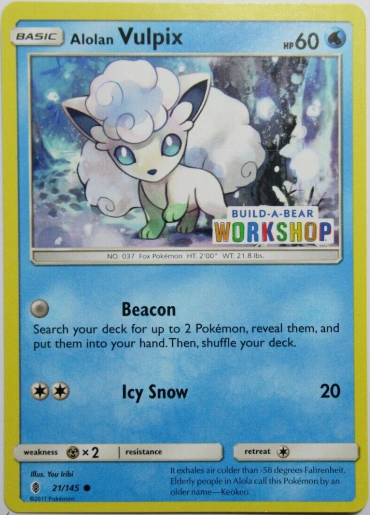 Guardians Rising Alolan Vulpix [Build-a-bear] Pokémon card