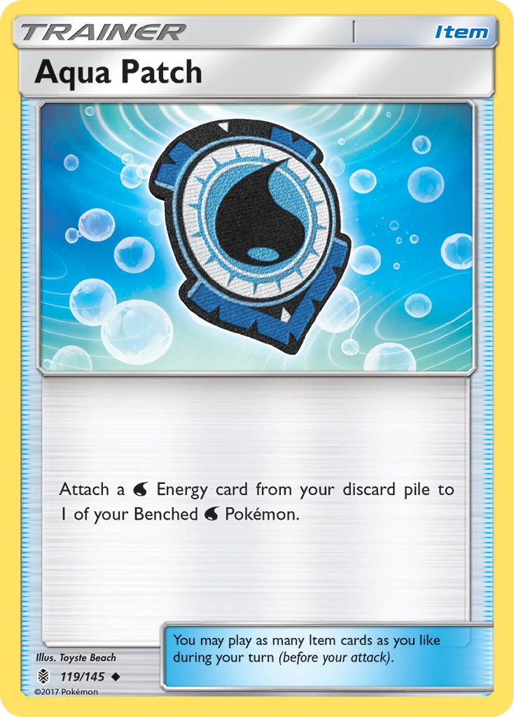 Guardians Rising Aqua Patch Pokémon card