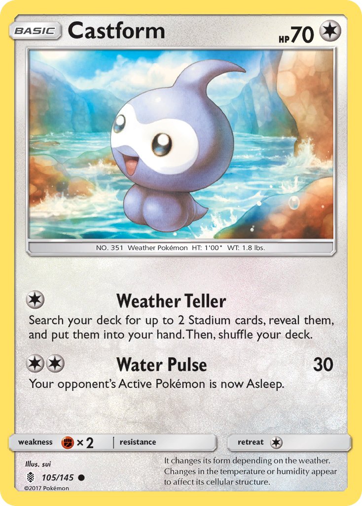 Guardians Rising Castform Pokémon card