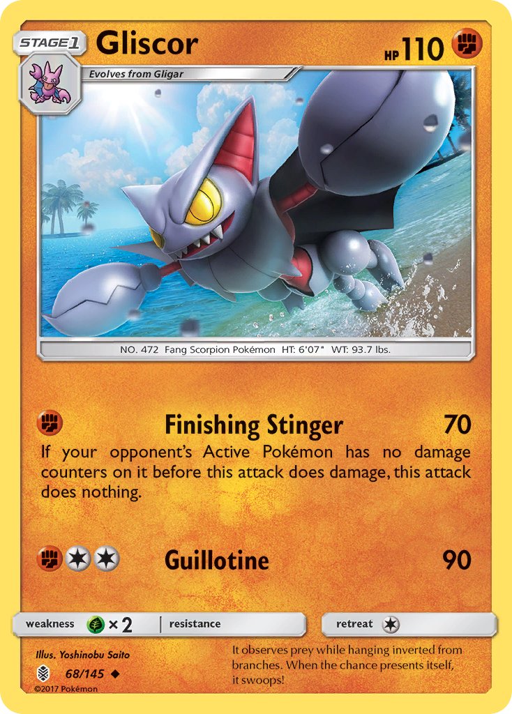 Guardians Rising Gliscor Pokémon card