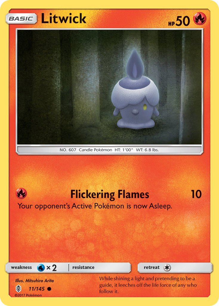 Guardians Rising Litwick Pokémon card