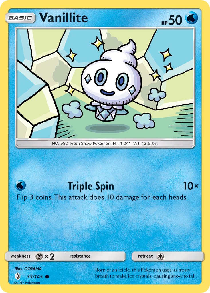 Guardians Rising Vanillite Pokémon card