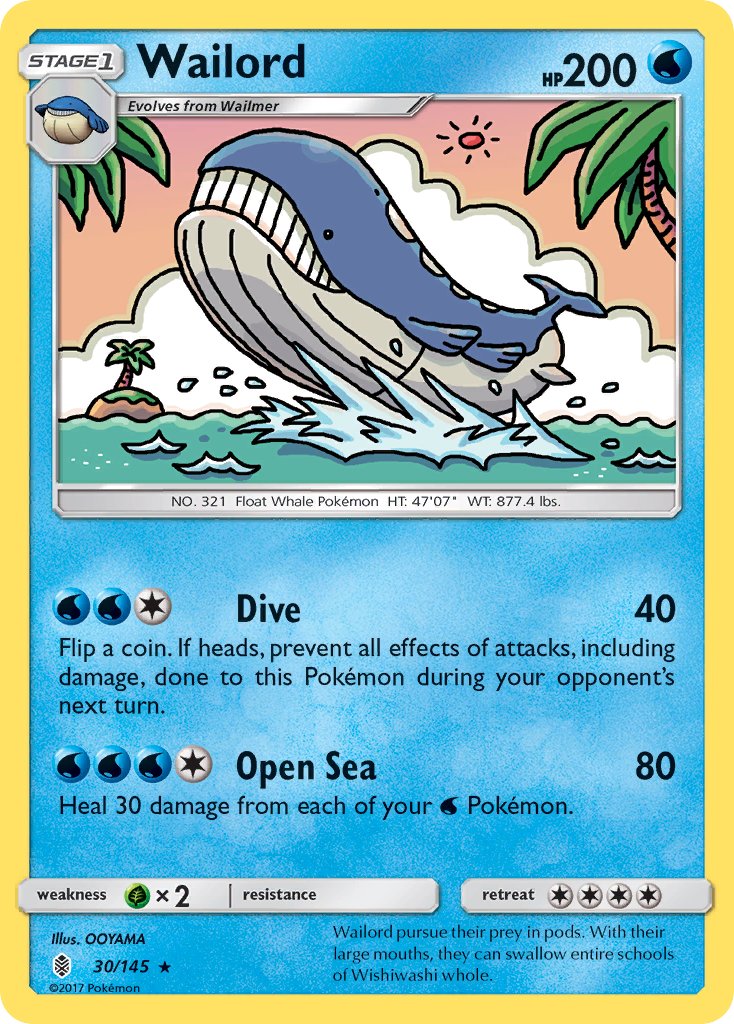 Guardians Rising Wailord Pokémon card
