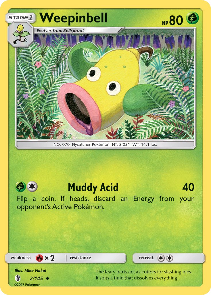 Guardians Rising Weepinbell Pokémon card