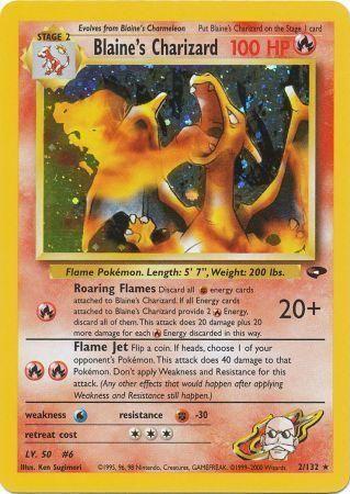 Gym Challenge Blaine's Charizard [Energy-Misprint] Pokémon card