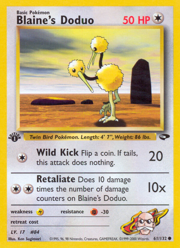 Gym Challenge Blaine's Doduo Pokémon card